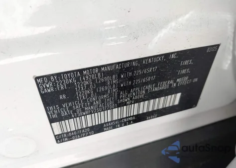 2025 Toyota Rav4 Hybrid Xle from USA, damaged, VIN 4T3RWRFV2SU177001